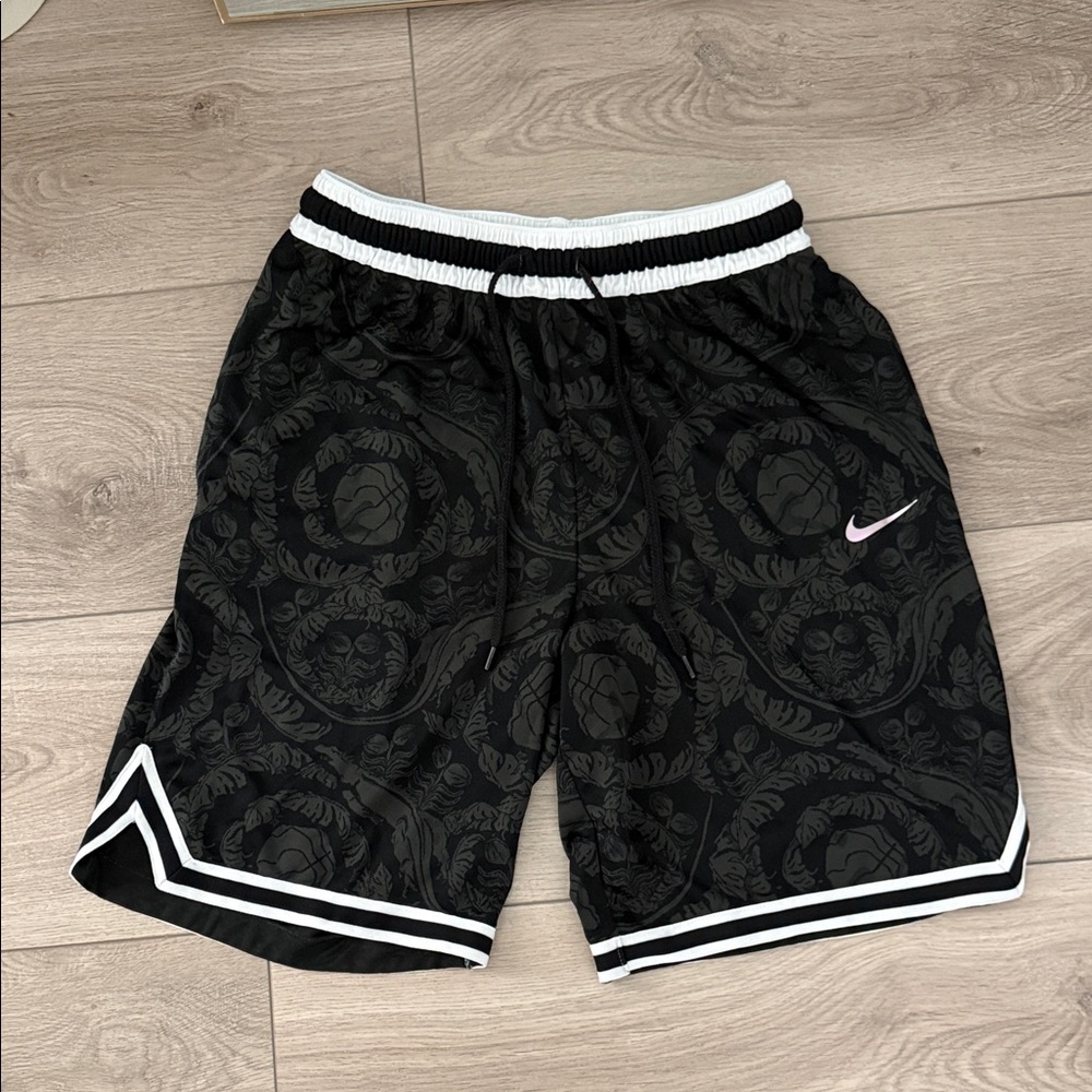 Nike Black Athletic Shorts with White Trim